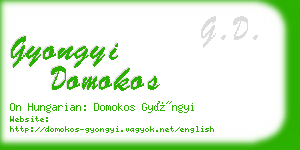 gyongyi domokos business card